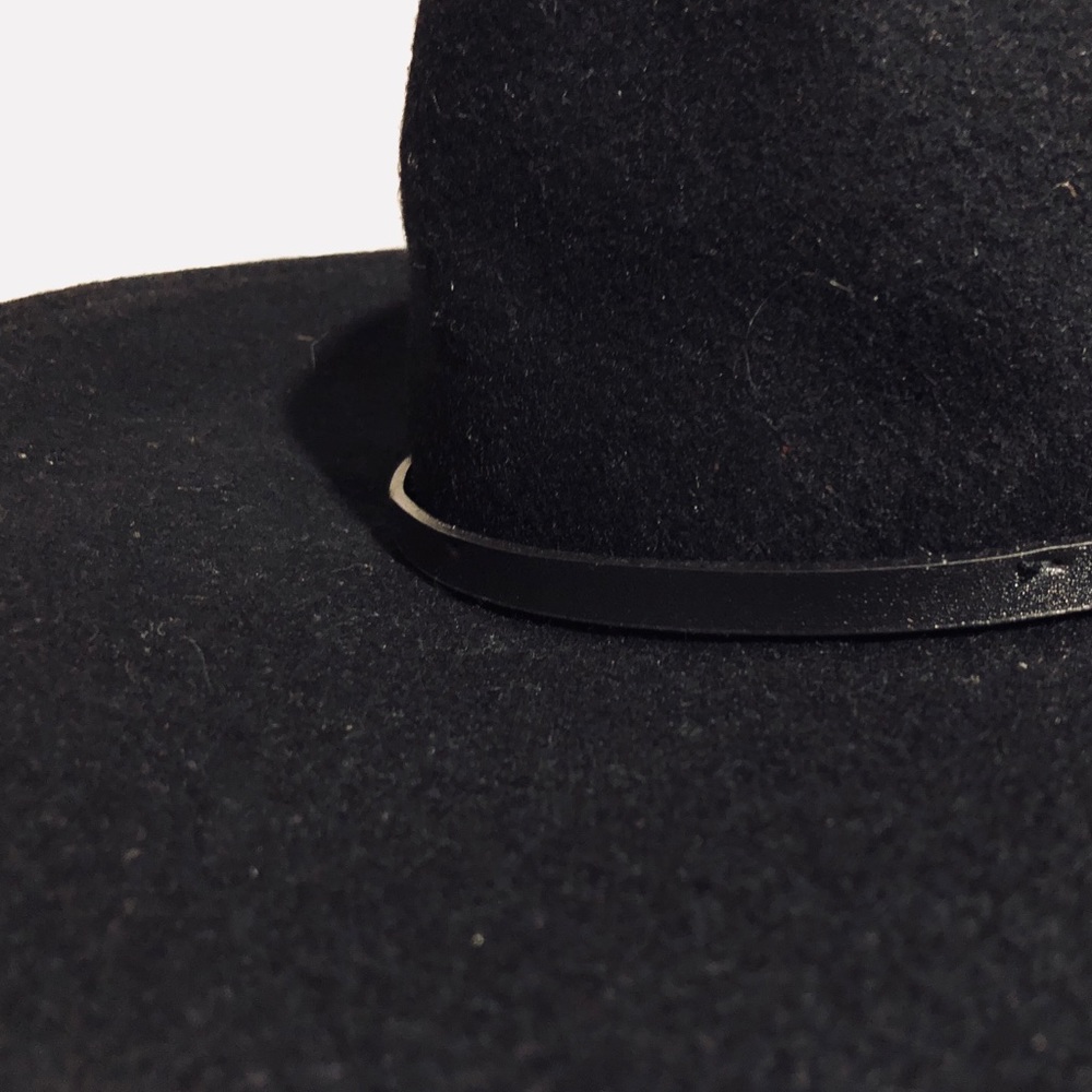 BCBGMAXAZRIA Black Wide Brim Hat